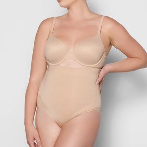 HIGH WAISTED BONDED BRIEF - CLAY L/XL